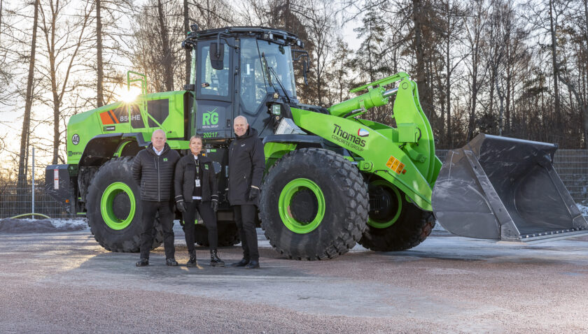 Rental Group leverer helelektriske hjullastere til Thomas Concrete Group i Sverige