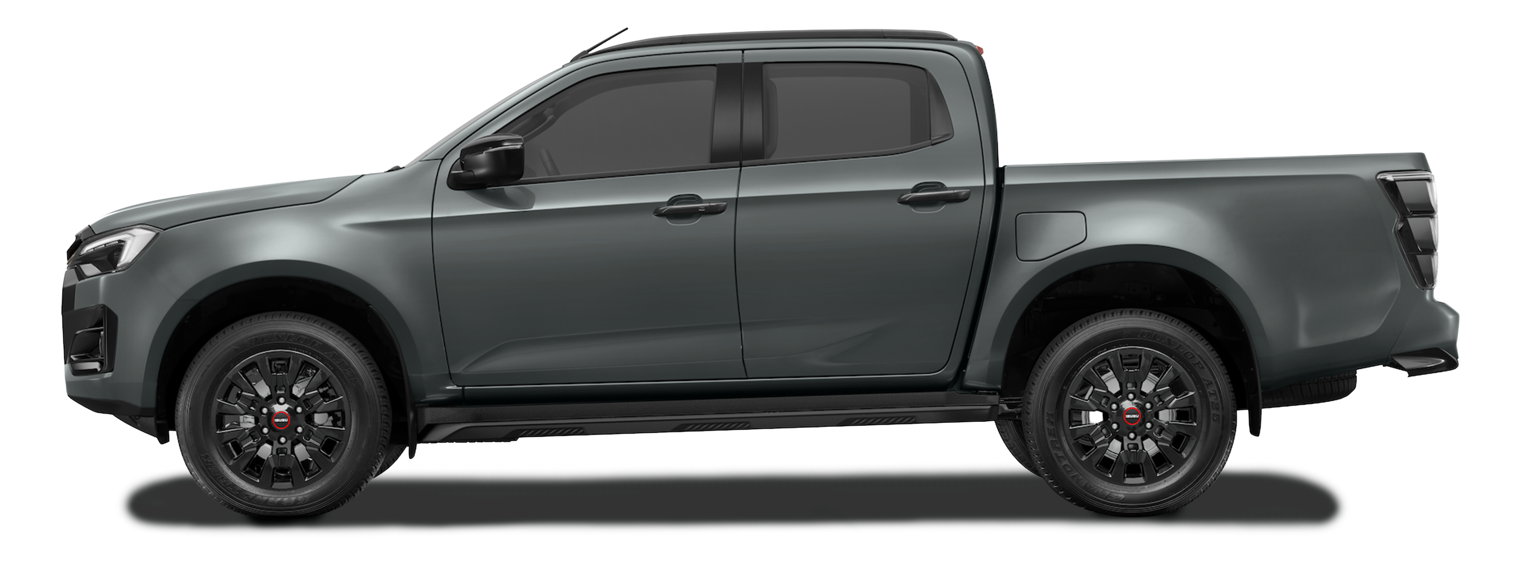 Isuzu D-MAX 2026 sett fra siden i Inishmore Green